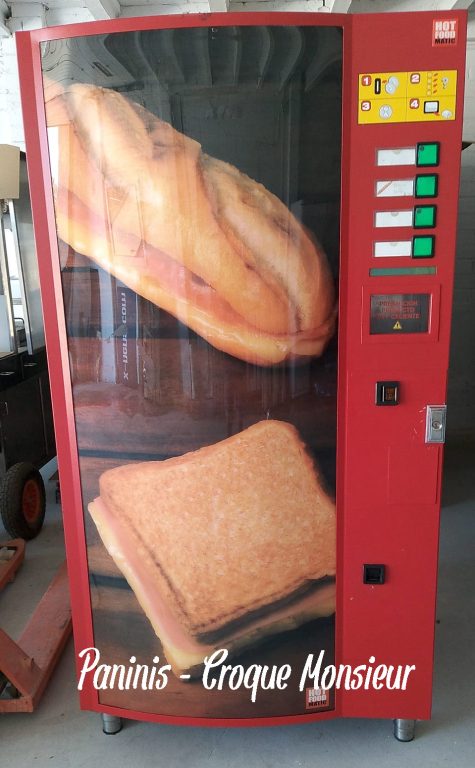 distribuidor automatico de paninis croque monsieur kebab
